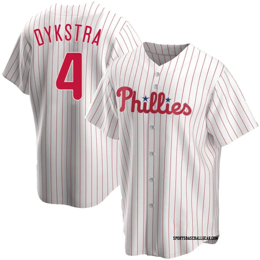 Lenny Dykstra Men's Philadelphia Phillies White Replica Home Jersey