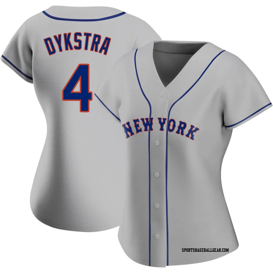 Lenny Dykstra Women's New York Mets Gray Authentic Road Jersey