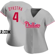 Lenny Dykstra Women's Philadelphia Phillies Gray Replica Road Jersey