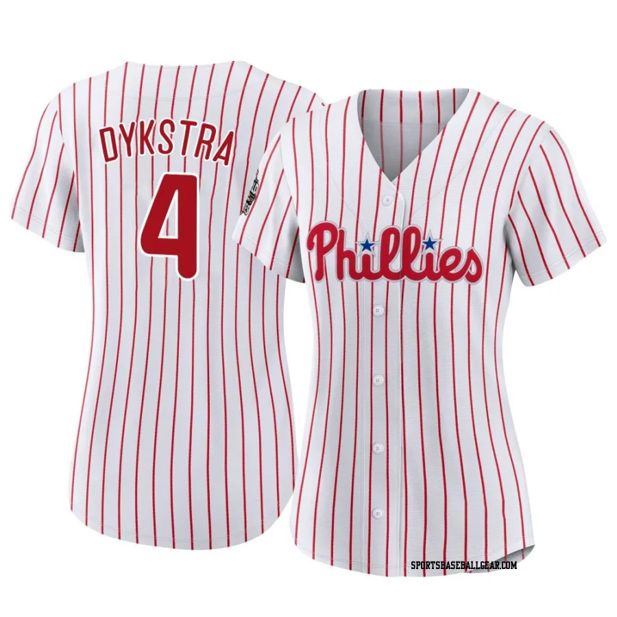 Lenny Dykstra Women's Philadelphia Phillies White Authentic 2022 World Series Home Jersey