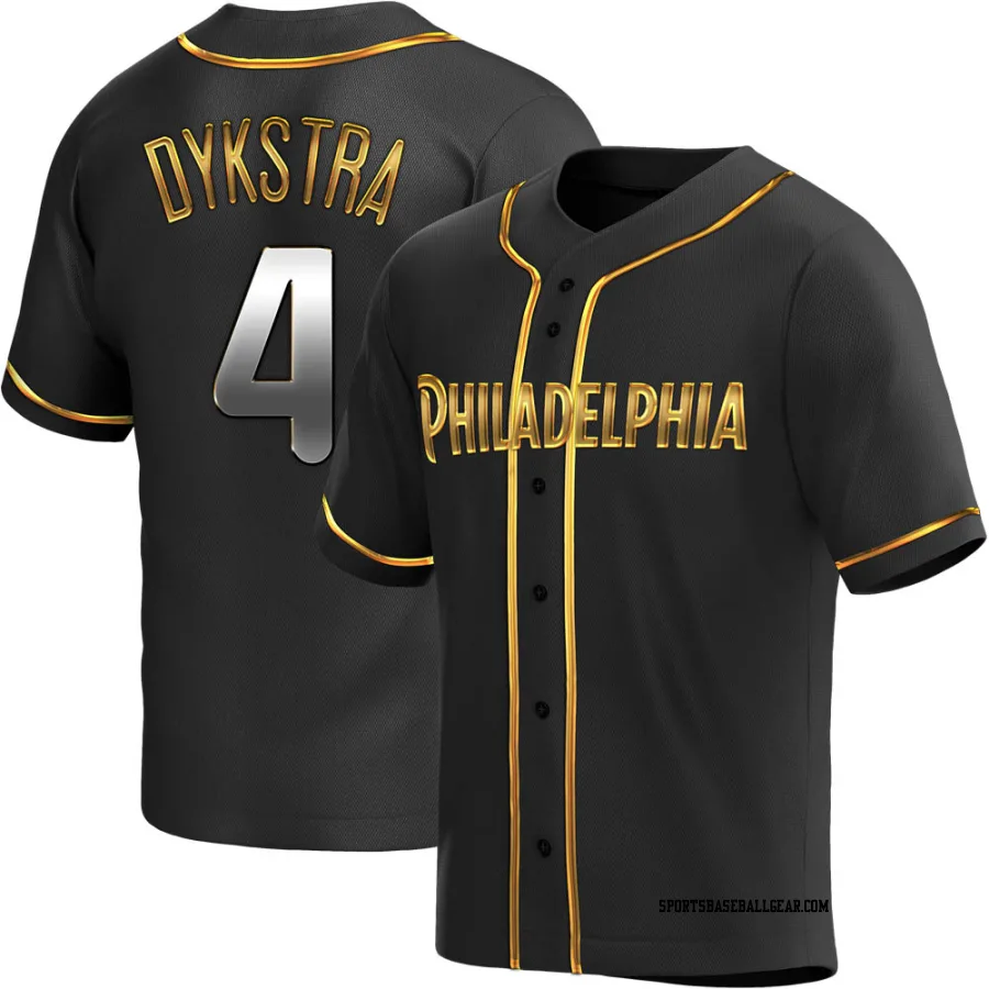 Lenny Dykstra Youth Philadelphia Phillies Black Golden Replica Alternate Jersey