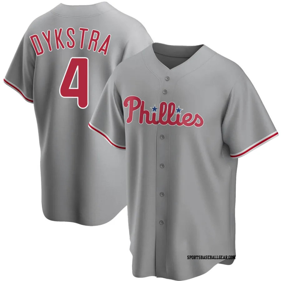 Lenny Dykstra Youth Philadelphia Phillies Gray Replica Road Jersey