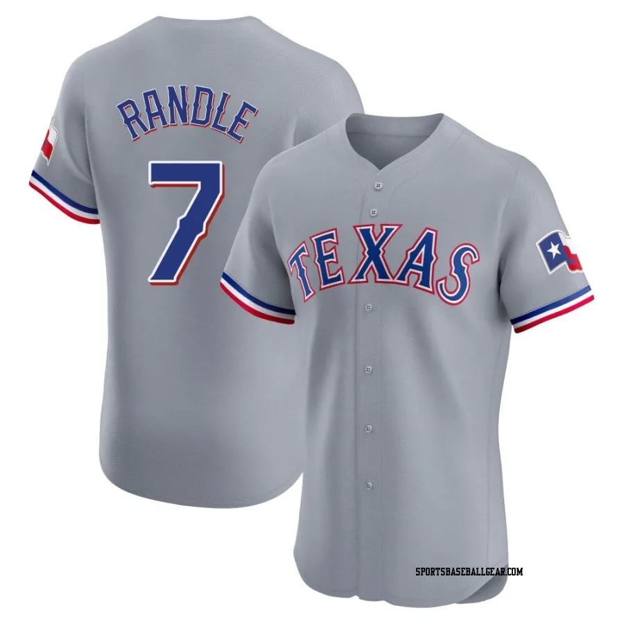 Lenny Randle Men's Texas Rangers Gray Elite Road Jersey