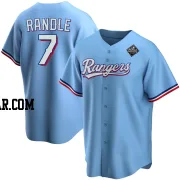 Lenny Randle Men's Texas Rangers Light Blue Replica Alternate 2023 World Series Jersey