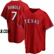 Lenny Randle Men's Texas Rangers Red Replica Alternate Jersey