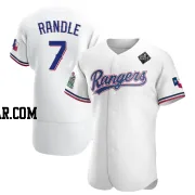 Lenny Randle Men's Texas Rangers White Authentic Home 2023 World Series Jersey