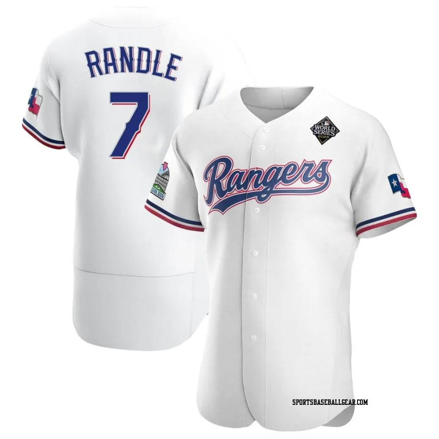 Lenny Randle Men's Texas Rangers White Authentic Home 2023 World Series Jersey