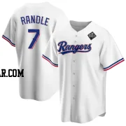 Lenny Randle Men's Texas Rangers White Replica Home 2023 World Series Jersey