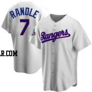 Lenny Randle Men's Texas Rangers White Replica Home Cooperstown Collection 2023 World Series Champions Jersey