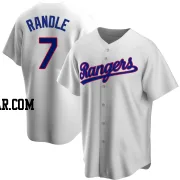 Lenny Randle Men's Texas Rangers White Replica Home Cooperstown Collection Jersey