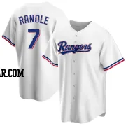 Lenny Randle Men's Texas Rangers White Replica Home Jersey