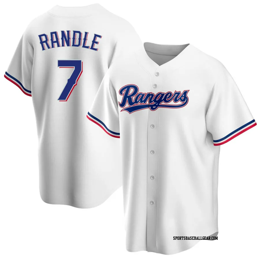 Lenny Randle Men's Texas Rangers White Replica Home Jersey