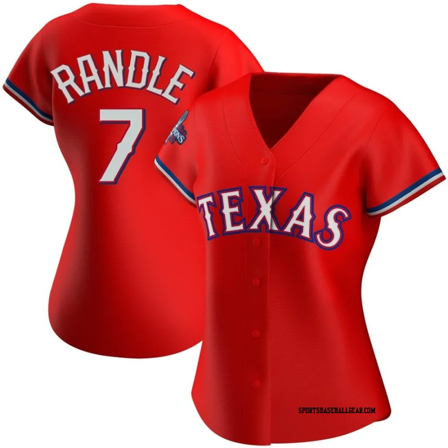 Lenny Randle Women's Texas Rangers Red Replica Alternate 2023 World Series Champions Jersey