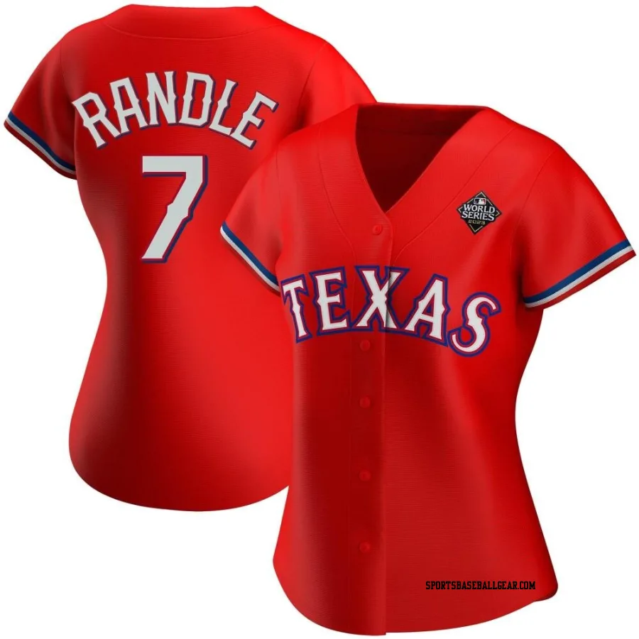 Lenny Randle Women's Texas Rangers Red Replica Alternate 2023 World Series Jersey