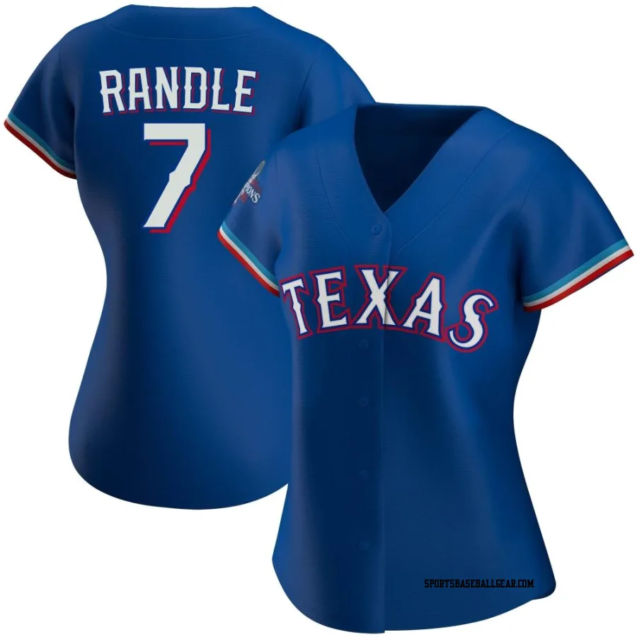 Lenny Randle Women's Texas Rangers Royal Authentic Alternate 2023 World Series Champions Jersey