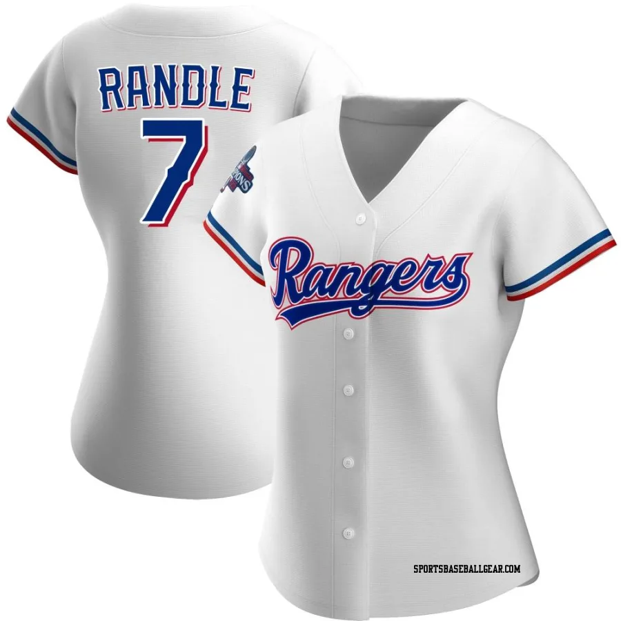 Lenny Randle Women's Texas Rangers White Authentic Home 2023 World Series Champions Jersey