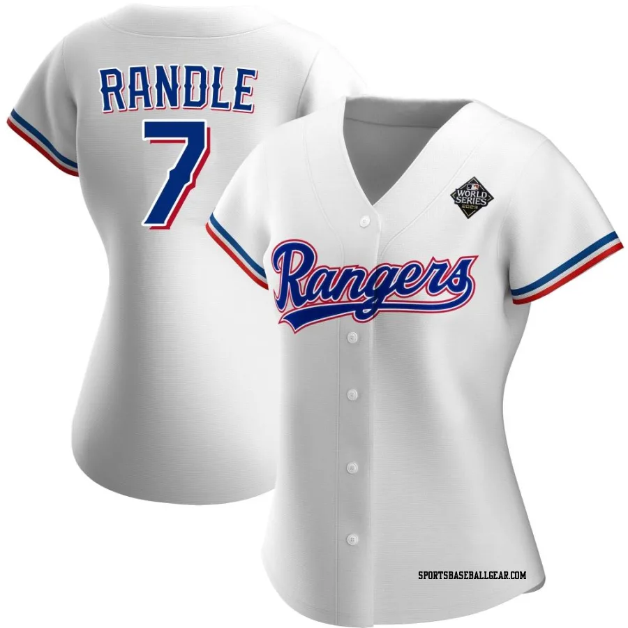 Lenny Randle Women's Texas Rangers White Authentic Home 2023 World Series Jersey