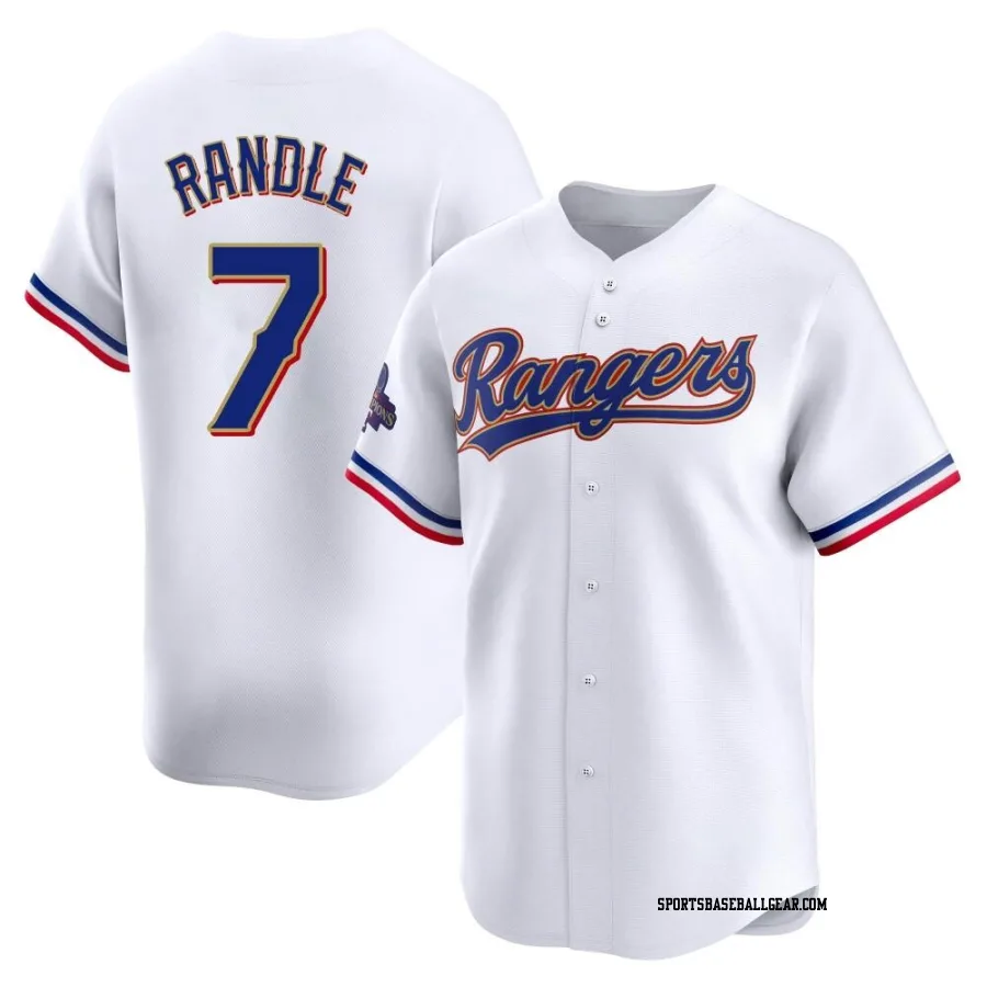 Lenny Randle Youth Texas Rangers Gold Limited White 2024 Collection Jersey