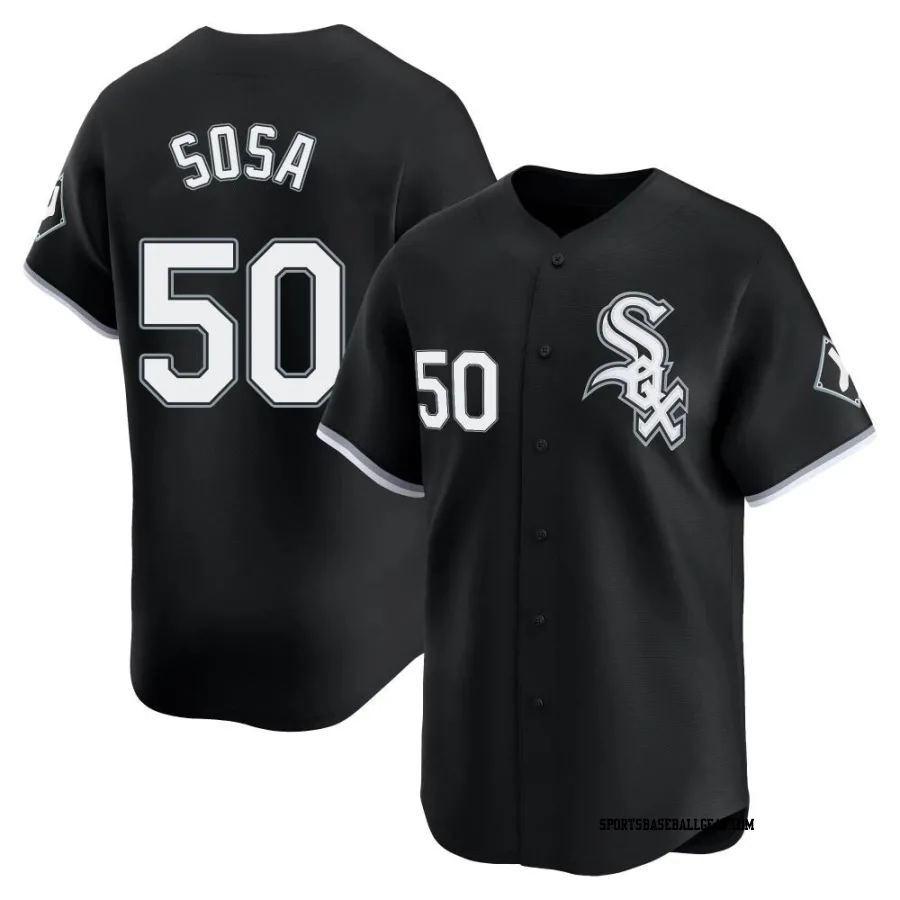 Lenyn Sosa Men's Chicago White Sox Black Limited Alternate Jersey