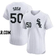 Lenyn Sosa Men's Chicago White Sox White Elite Home Jersey