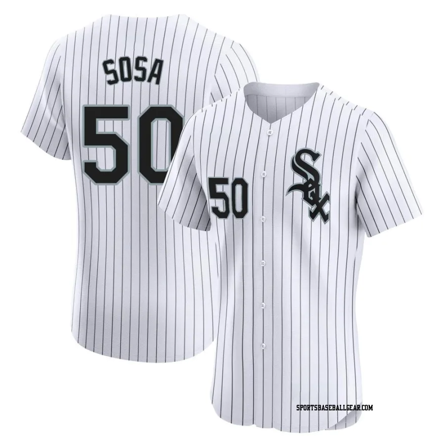 Lenyn Sosa Men's Chicago White Sox White Elite Home Jersey