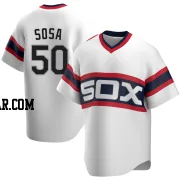 Lenyn Sosa Men's Chicago White Sox White Replica Cooperstown Collection Jersey