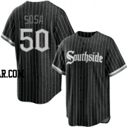 Lenyn Sosa Youth Chicago White Sox Black Replica 2021 City Connect Jersey