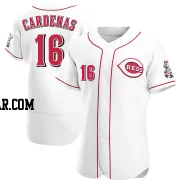 Leo Cardenas Men's Cincinnati Reds White Authentic Home Jersey