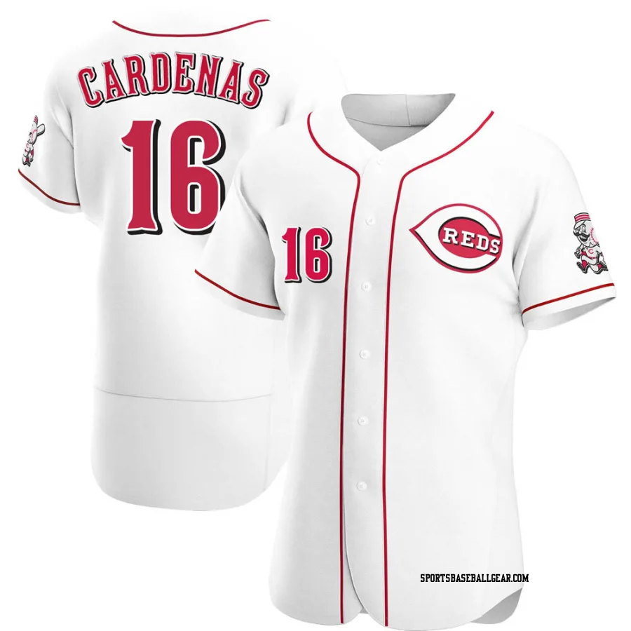 Leo Cardenas Men's Cincinnati Reds White Authentic Home Jersey