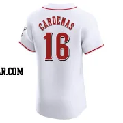 Leo Cardenas Men's Cincinnati Reds White Elite Home Jersey