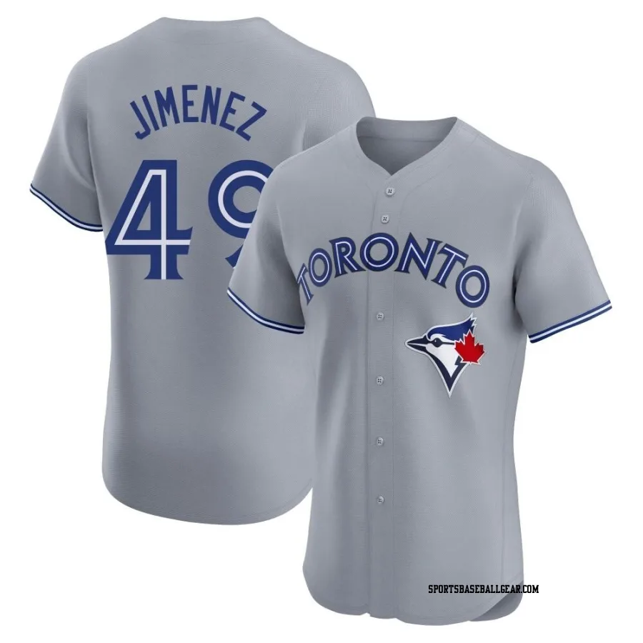 Leo Jimenez Men's Toronto Blue Jays Gray Elite Road Jersey