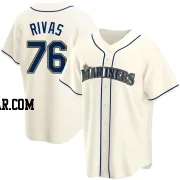 Leo Rivas Men's Seattle Mariners Cream Replica Alternate Jersey