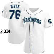 Leo Rivas Men's Seattle Mariners White Authentic Home Jersey