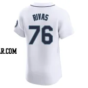 Leo Rivas Men's Seattle Mariners White Elite Home Jersey