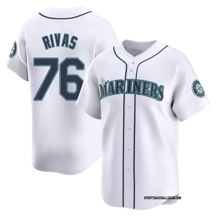 Leo Rivas Men's Seattle Mariners White Limited Home Jersey