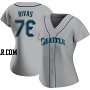 Leo Rivas Women's Seattle Mariners Gray Authentic Road Jersey