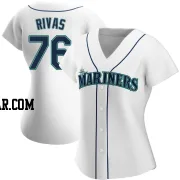 Leo Rivas Women's Seattle Mariners White Authentic Home Jersey