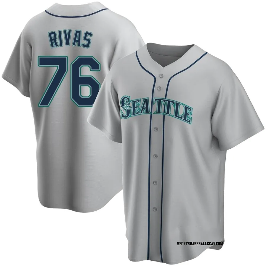 Leo Rivas Youth Seattle Mariners Gray Replica Road Jersey