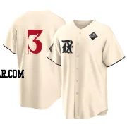 Leody Taveras Men's Texas Rangers Cream Replica 2023 City Connect 2023 World Series Jersey