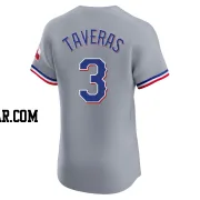 Leody Taveras Men's Texas Rangers Gray Elite Road Jersey