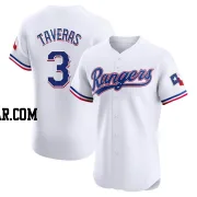 Leody Taveras Men's Texas Rangers White Elite Home Jersey