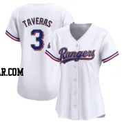 Leody Taveras Women's Texas Rangers Gold Limited White 2024 Collection Jersey