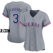 Leody Taveras Women's Texas Rangers Gray Limited Away Jersey