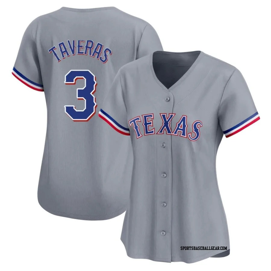 Leody Taveras Women's Texas Rangers Gray Limited Away Jersey