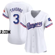 Leody Taveras Women's Texas Rangers White Limited Home Jersey