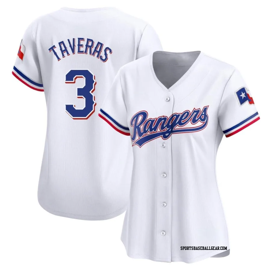 Leody Taveras Women's Texas Rangers White Limited Home Jersey