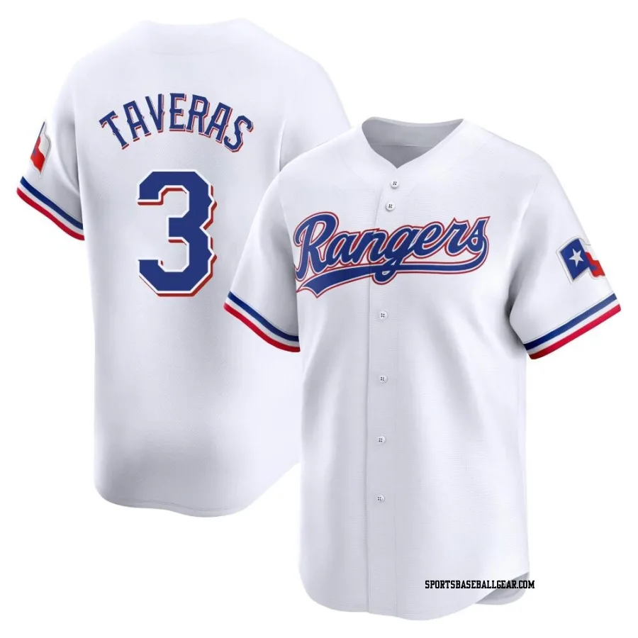 Leody Taveras Youth Texas Rangers White Limited Home Jersey