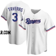 Leody Taveras Youth Texas Rangers White Replica Home 2023 World Series Champions Jersey