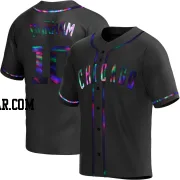 Leon Durham Men's Chicago Cubs Black Holographic Replica Alternate Jersey