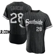 Leury Garcia Men's Chicago White Sox Black Authentic 2021 City Connect Jersey